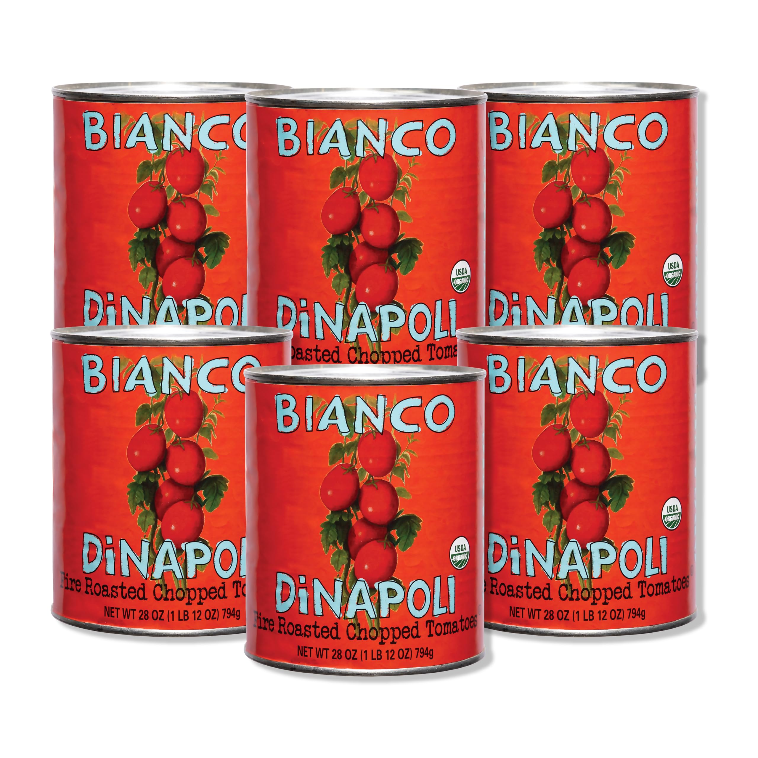 Bianco DiNapoli Organic Fire Roasted Chopped Tomatoes - Vine